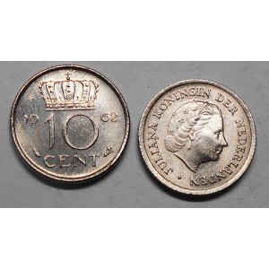 NETHERLANDS 10 Cents 1962