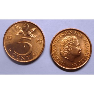 NETHERLANDS 5 Cents 1979