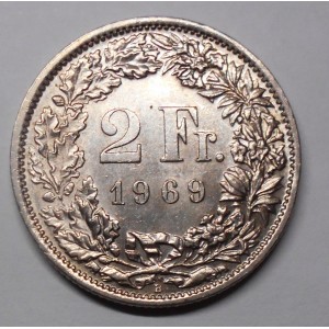 SWITZERLAND 2 Francs 1969