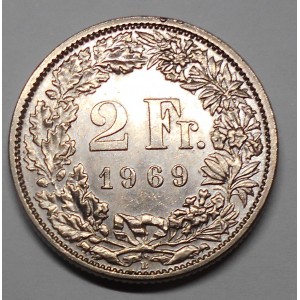 SWITZERLAND 2 Francs 1969