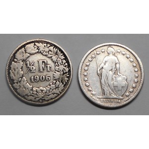 SWITZERLAND 1/2 Franc 1906 AG
