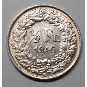 SWITZERLAND 1/2 Franc 1946 AG