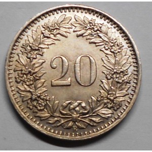 SWITZERLAND 20 Rappen 1950