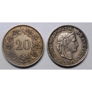 SWITZERLAND 20 Rappen 1950