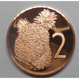 COOK ISLANDS 2 Cents 1977...