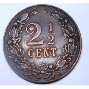 NETHERLANDS 2 1/2 Cent 1905
