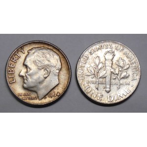 USA Roosevelt Dime 1964D AG