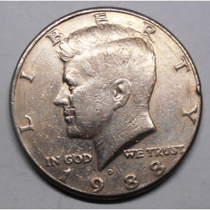 USA Half Dollar Kennedy 1988 D