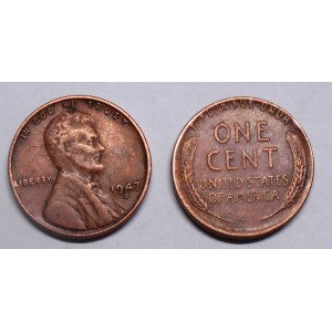 USA 1 Cent 1947 D Lincoln