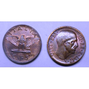 5 CENTESIMI 1939 BRONZITAL