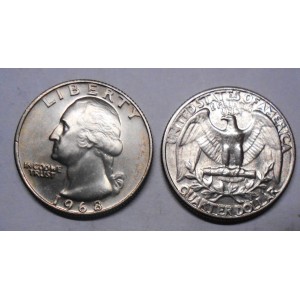USA Washington Quarter 1968