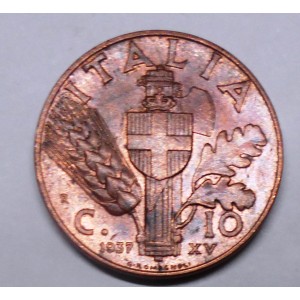 10 Centesimi Impero 1937