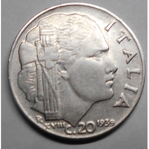 20 Centesimi IMPERO 1939...