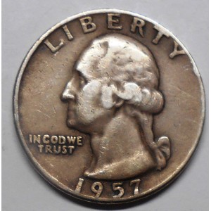 USA Washington Quarter 1957...