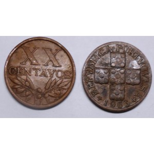 PORTUGAL 20 Centavos 1963