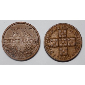 PORTUGAL 20 Centavos 1965
