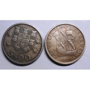 PORTUGAL 5 Escudos 1970
