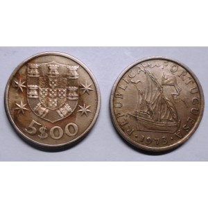 PORTUGAL 5 Escudos 1973