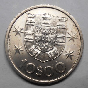 PORTUGAL 10 Escudos 1972