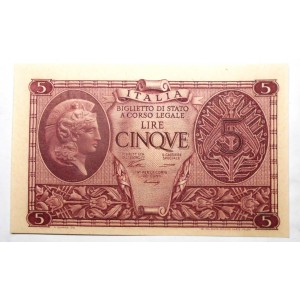 5 Lire 1944 Luogotenenza...