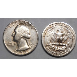 USA Washington Quarter 1954 AG