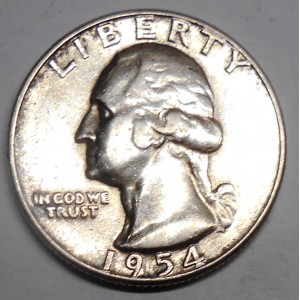 USA Washington Quarter 1954 AG