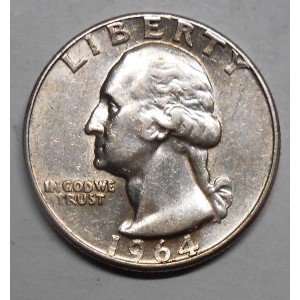 USA Washington Quarter 1964 AG