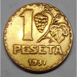 SPAIN 1 Peseta 1937