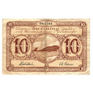 GREENLAND 10 Kroner 1945