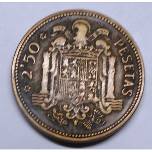 SPAIN 2 1/2 Pesetas 1953 (54)