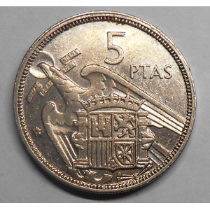 SPAIN 5 Pesetas 1957 (74)