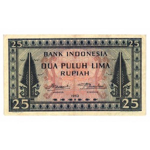 INDONESIA 25 Rupiah 1952