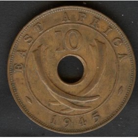 EAST AFRICA 10 Cents 1945