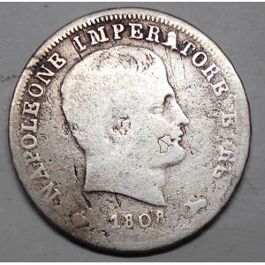 NAPOLEONE 15 Soldi 1808M AG