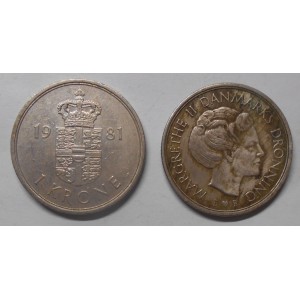 DENMARK 1 Krone 1981
