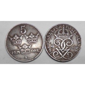 SWEDEN 5 Ore 1943