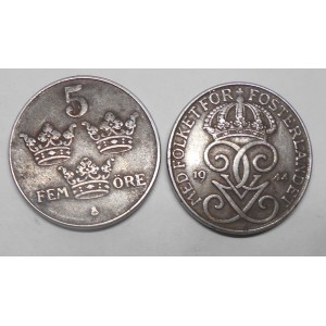SWEDEN 5 Ore 1944