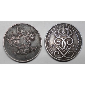 SWEDEN 5 Ore 1947