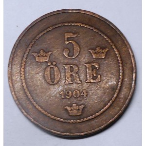 SWEDEN 5 Ore 1904