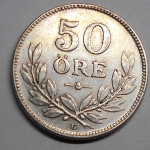 SWEDEN 50 Ore 1939 AG