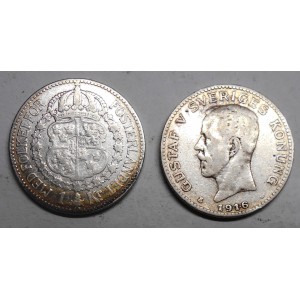 SWEDEN 1 Krona 1916 Gustav...