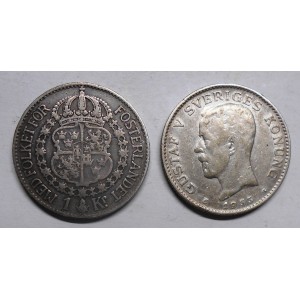 SWEDEN 1 Krona 1933 Gustav...