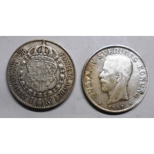 SWEDEN 1 Krona 1937 Gustav...