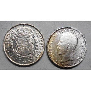 SWEDEN 1 Krona 1940 Gustav...