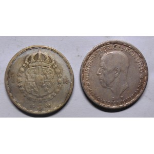 SWEDEN 1 Krona 1948 Gustaf...