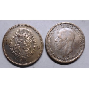 SWEDEN 1 Krona 1950 Gustaf...