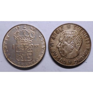 SWEDEN 1 Krona 1963 AG...