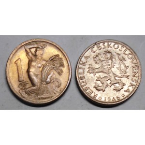 CZECHOSLOVAKIA 1 Koruna 1946