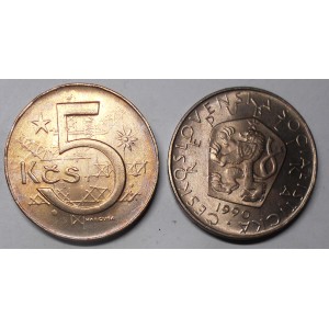 CZECHOSLOVAKIA 5 Korun 1990
