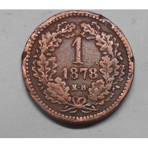 HUNGARY 1 Krajczar 1878